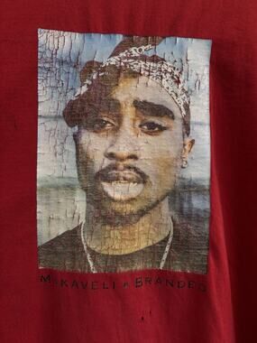 Vintage RARE TUPAC Y2k Makaveli Rap Tee Size 2XL Baggy Tall Faded Distressed